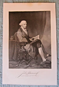 Engraving of John Hancock, American Founding Father, from Painting By Chappel - Picture 1 of 3