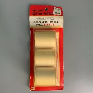 New Old stock Kmart Mercerized cotton thread 3 spools 675 yards - Picture 1 of 3