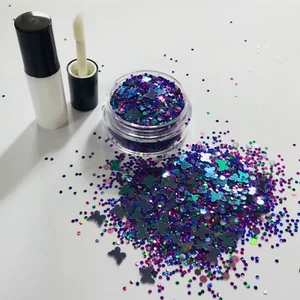 FESTIVAL FACE/BODY/HAIR KIT-4ml GLUE + IRIDESCENT BUTTERFLY GLITTER 10g POT  - Picture 1 of 1
