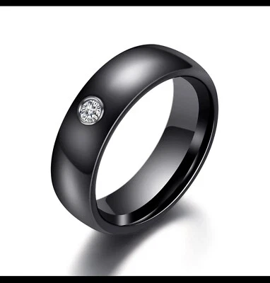 Ceramic rings for women black size 8 - Image 1 of 4