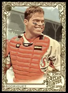 2019 Topps Allen & Ginter 90 Ivan Rodriguez Gold Texas Rangers Baseball Card - Picture 1 of 2