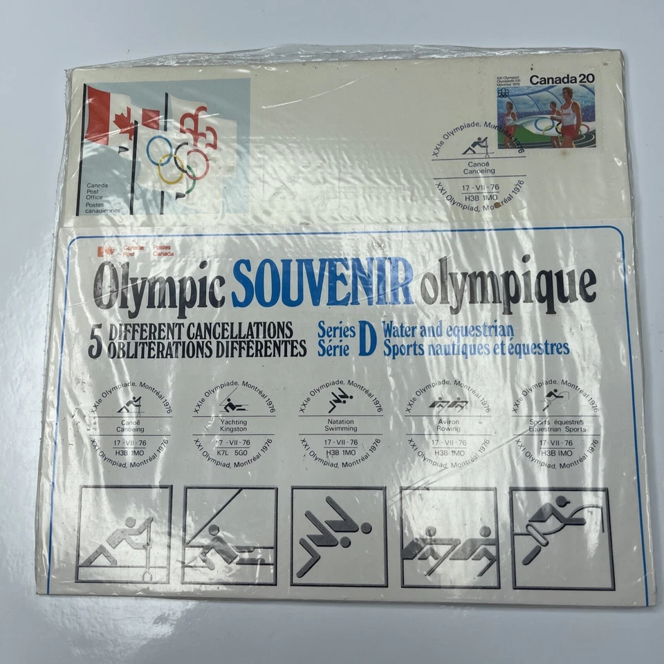 E Olympic 76 Souvenir 5 Cancellations FDC International Canada Series D - Image 1 of 4