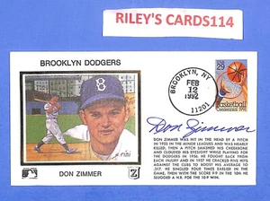 Don Zimmer First Day Cover Brooklyn Dodgers autographed NICE - Picture 1 of 2