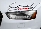 Sports Mind Powered by VOLVO Sport Racing Decal sticker emblem logo BLACK/RED