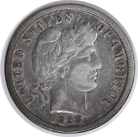 1898-O Barber Silver Dime VF Uncertified #250 Cover