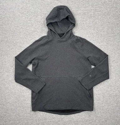 Sudadera con Capucha Lululemon At Ease Para Hombre Gris Medio Pullover Texturizado Doble Punto Algodón Foto 1 de 4