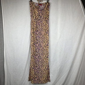Tigerlily Size 6 Cheetah Print Halter Maxi Dress Sheer Beach Wear (14" Bust) - Picture 1 of 10
