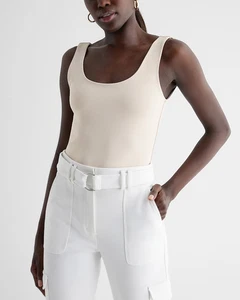 Body Contour High Compression Scoop Neck Bodysuit - Color Neutral - Picture 1 of 5