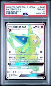 PSA 10 Espeon GX SV60/SV94 Destino Nascosto: Shiny Vault Holo - Foto 1 di 3