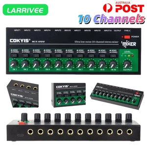 LARRIVEE 10 Channel Audio Mixer Sound Mixing Console Live DJ Stereo Record USB  - Picture 1 of 13