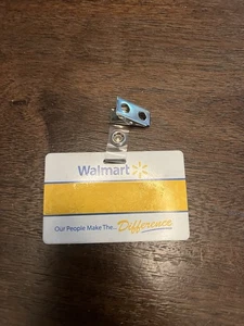Nagelneues nie getragenes Walmart Namensschild gelb und weiß - Bild 1 von 3