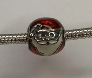 Authentic Pandora Charm Jolly Santa with Red and White Enamel 791405ENMX - Picture 1 of 4