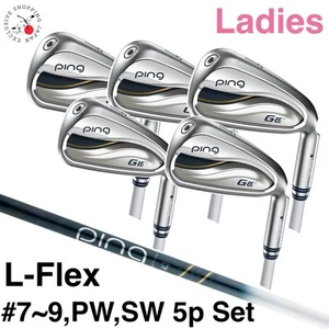 PING G LE3 Ladies Iron Wedge Set #7-9,PW,SW 5pcs L-Flex ULT 250 J Graphite Shaft - Picture 1 of 11