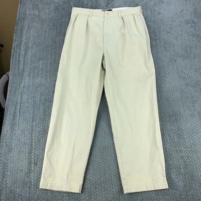 VTG Polo Ralph Lauren Andrew Pants Mens 36x29 (Fits 33x28) Classic Chino Pleated - Image 1 of 4