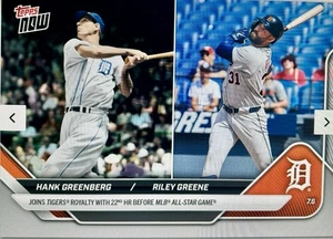 2025 MLB Topps Now #394 Hank Greenberg / Riley Greene Detroit Tigers 🔥 - Picture 1 of 2