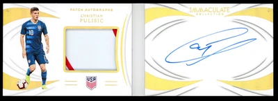 Кристиан Пулишич 2018 Panini Immaculate футбольная нашивка JSY AUTO буклет SP NO 7/35 - Изображение 1 из 2