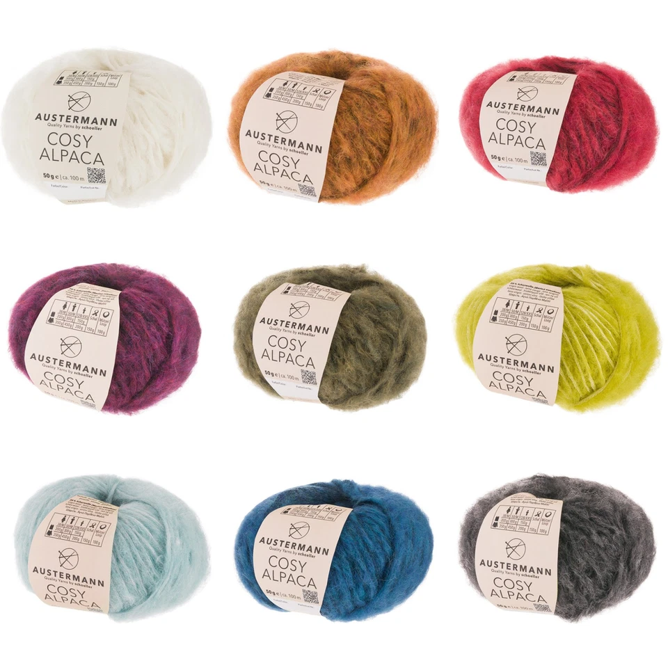 Austermann COSY ALPACA Flauschgarn, leicht, soft, voluminös und 100% natürlich