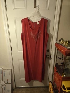 SB Collection Red Dress With Rinestones Size 24 Womens Vintage Y2K - Picture 1 of 3