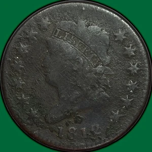 1812 Classic Head Large Cent Fine F Coin, Corrosion #28540 - Picture 1 of 3
