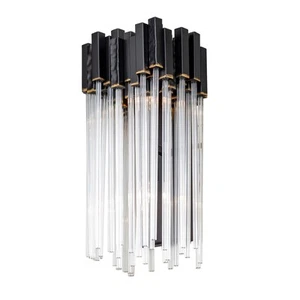 Varaluz 309W02 Matrix 2 Light 18" Tall Wall Sconce - Black - Picture 1 of 7