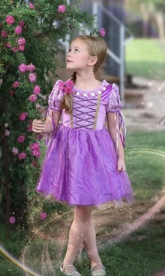 Mini Vestido Trish Scully Talla 14 Duquesa Princesa Halloween Rapunzel Vestir  Foto 1 de 4