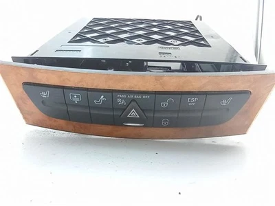03-09 Mercedes CLS500 E350 E550 Luz de Peligro Cerradura Puerta Interruptor Panel Control Madera Foto 1 de 4