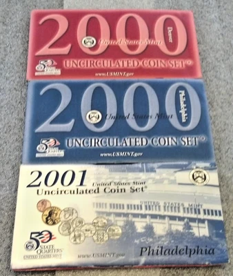 (2) US MINT UNC SETS IN OGP 2000 & 2001 (3068) - Image 1 of 4