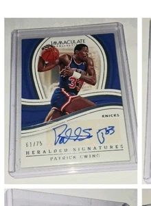 2022-23 Panini Immaculate Collection Patrick Ewing Heralded Signatures Auto /75 - Picture 1 of 4