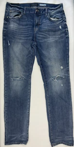 Pantalones de mezclilla para hombre Aeropostale desgastados ajustados azules talla W34xL34 - Imagen 1 de 5