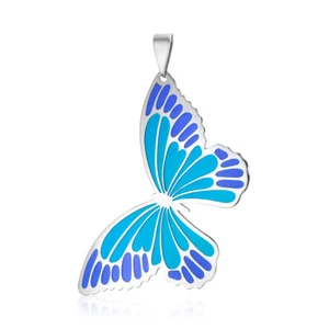 Silberanhänger Kettenanhänger Schmetterling  Silber mit Emaille Markenschmuck - Picture 1 of 3