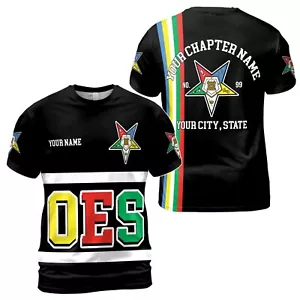 Camiseta Personalizada Multicolor Orden de la Estrella del Este OES AF&AM S-5XL - Imagen 1 de 19