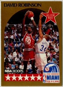 1990-91 NBA Hoops #24 David Robinson San Antonio Spurs All-Star - Picture 1 of 2