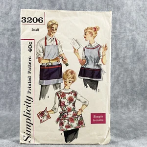 Simplicity 3206 Apron and Potholder Mens Misses Small Vintage Sewing Pattern - Picture 1 of 6