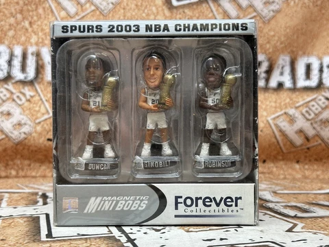 2003 Forever Collectibles Spurs NBA Champions Magnetic Mini Bobs NEW Cover