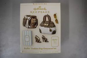 Hallmark Barbie Ornament- 2006 Barbie Fashion Pup Ornament Set of 5 NIB - Picture 1 of 2