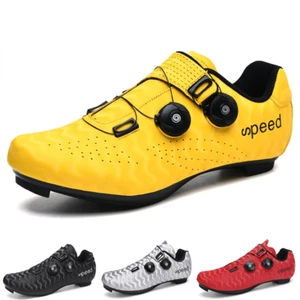 Cycling Shoes Men Road Bike Sneakers Ultralight Outdoor Sports SPD Bicycle Shoes - Picture 1 of 16