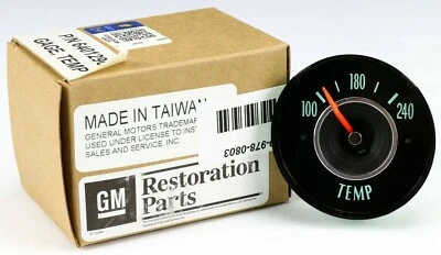 1964 Corvette Temperature Gauge 240 Degree GM Resto #6401290 Temp Midyear C2 NEW - Image 1 of 3