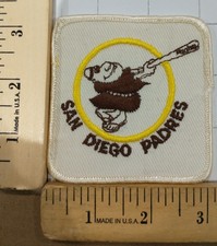1970'S SAN DIEGO PADRES MLB BASEBALL VINTAGE 3" SQUARE TEAM LOGO PATCH