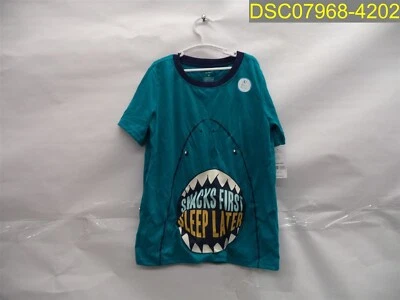 Carter's Boys Size 8 Sharks 3 Piece Set Teal Top, Pants and Gray Shorts - Image 1 of 4