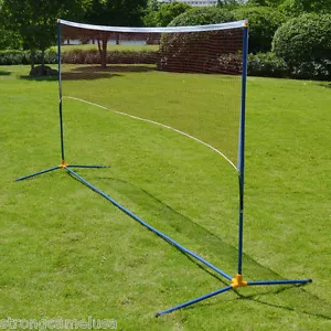 10'x5' Portable Training Beach Volleyball Badminton Tennis Net Outdoor Yard w Ba - Picture 1 of 10