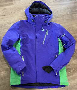 Salomon Mens Ski Jacket Advanced Skin Dry 20K Winter Purple Snowboard XL
