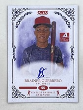 Brainer Guerrero 2022 Onyx Vintage Extended Blue Ink Auto /400 #VABG Signed Card