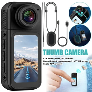 Mini Thumb Camera 2.7K WiFi Portable Sports Action Camera Cycling Body Video Cam - Picture 1 of 14