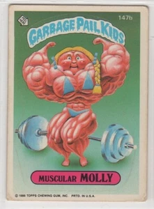 1986 Topps Garbage Pail Kids MUSCULAR MOLLY #147b Sticker Card - Picture 1 of 2