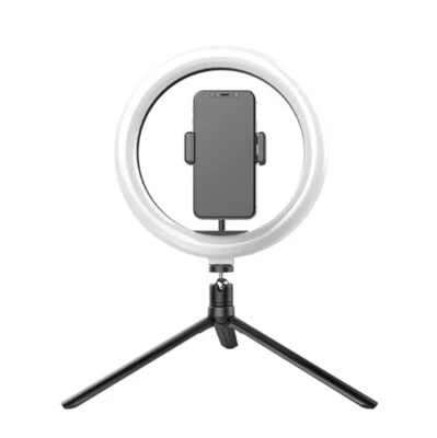 10in LED Ring Lamp with Tripod Stand and Cellphone Holder Kit Live Broadcast - Image 1 of 4