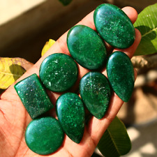 8 Pcs Natural Green Aventurine Top Quality Cabochon Sparkling Loose Gemstones