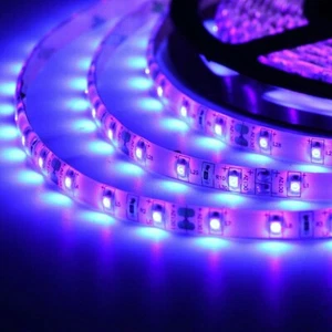UV Black Light LED Strip Ultraviolet Fluorescent Fixture Rope Lighting Decor 12V - Picture 1 of 11