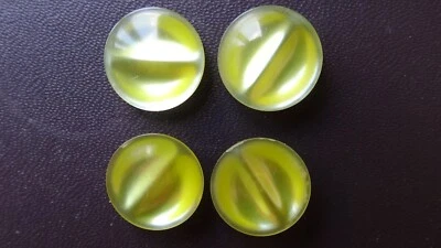 4 yellow/cream/translucent pearl like Round Sewing Buttons  18 mm - Image 1 of 4
