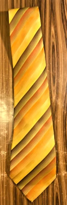Corbata Elementos Modernos Multicolor Rayas Patrón Diagonal Amarillo Naranja Foto 1 de 4