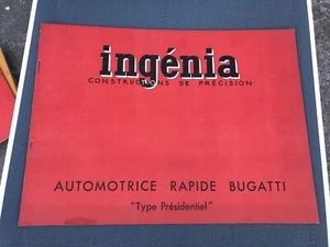 carnet 3 planches découper Ingenia Automotrice rapide Bugatti Train présidentiel - Picture 1 of 6